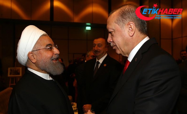 Cumhurbaşkanı Erdoğan Ruhani ile bir araya geldi