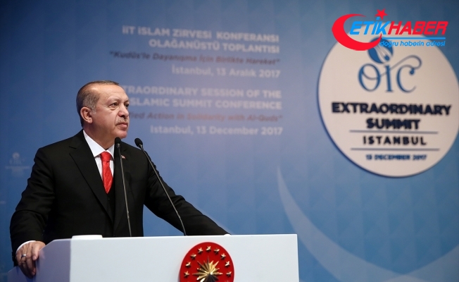 Cumhurbaşkanı Erdoğan: İslam ülkeleri olarak başkenti Kudüs olan egemen ve bağımsız Filistin Devleti talebinden asla vazgeçmeyeceğiz