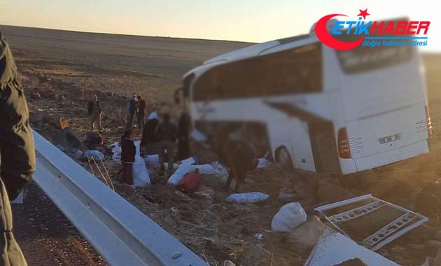 Diyarbakır'da yolcu otobüsü kaza yaptı: 6 yaralı