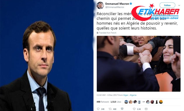 Fransa Cumhurbaşkanı Emmanuel Macron’un sosyal medyada yaptığı açıklama birçok Cezayirliyi kızdırdı.