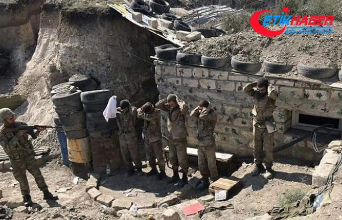 Azerbaycan ordusu bir grup Ermeni askerini esir olarak ele geçirdi