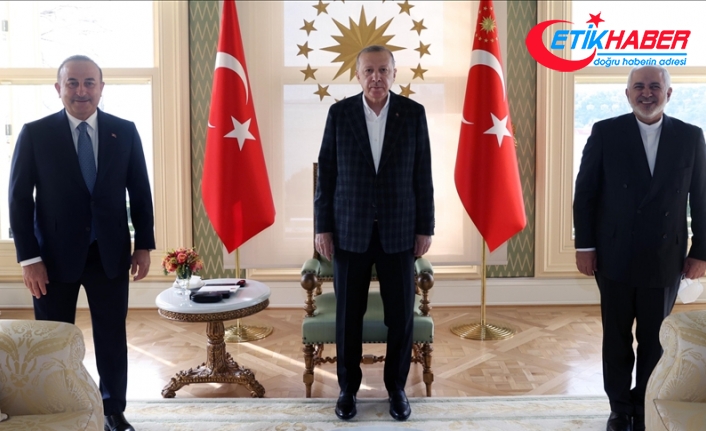 Cumhurbaşkanı Erdoğan, İran Dışişleri Bakanı Zarif'i kabul ediyor
