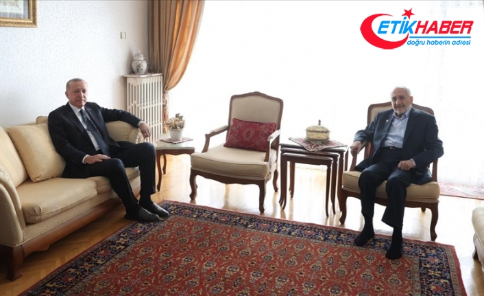 Cumhurbaşkanı Erdoğan, Saadet Partisi Yüksek İstişare Kurulu Başkanı Asiltürk'ü ziyaret etti