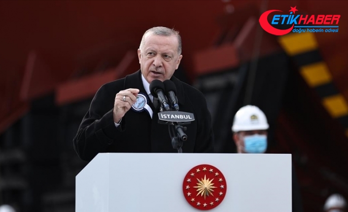 Cumhurbaşkanı Erdoğan: Kendi savaş gemisini tasarlayan 10 ülke içinde yer alıyoruz