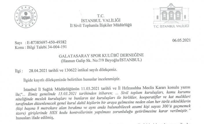 Galatasaray’da hedeflenen seçim tarihi haziran