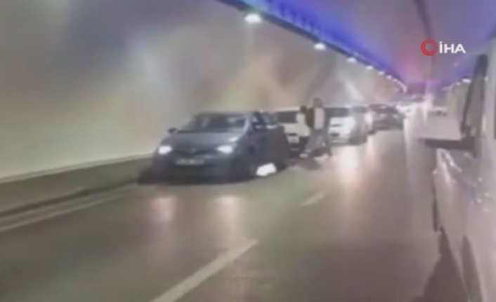Avrasya Tüneli’nde araç yangını