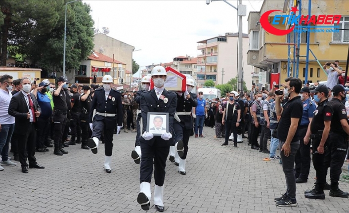 Şehit polis memuru Ercan Yangöz son yolculuğuna uğurlandı