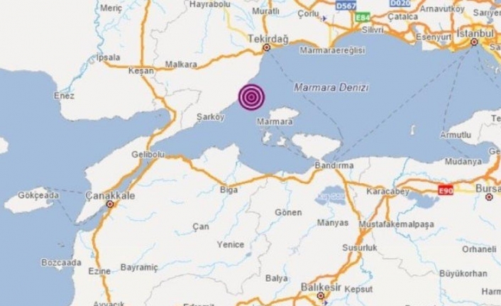 AFAD: “Marmara Denizi’nde Şarköy ilçesi açıklarında 4,1 büyüklüğünde deprem meydana geldi”