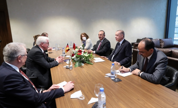 Cumhurbaşkanı Erdoğan, Senegal’de Almanya Cumhurbaşkanı Steinmeier ile görüştü