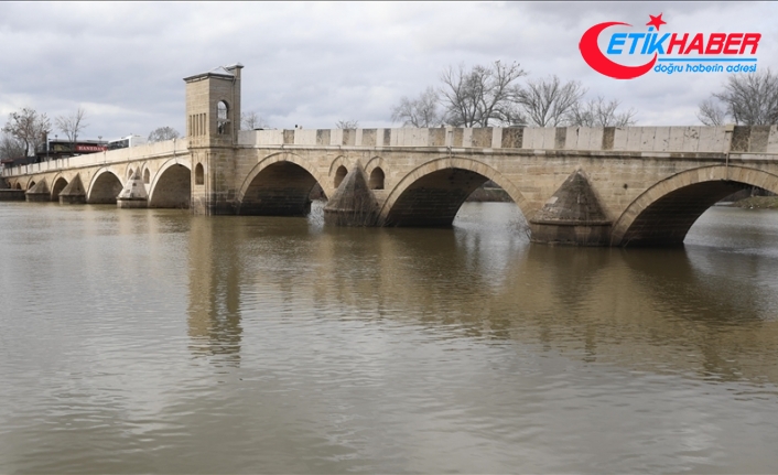Edirne'de Ergene Nehri'nin debisi artarken Meriç ve Tunca düşüyor