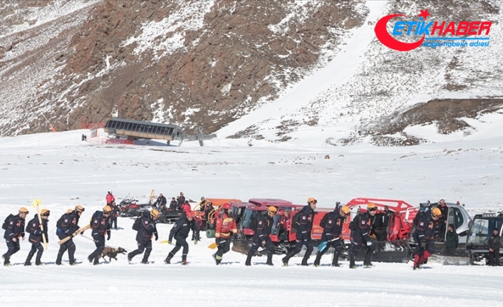 'Erzurum 2022 Kış Tatbikatı' Konaklı Kayak Merkezi'nde başladı