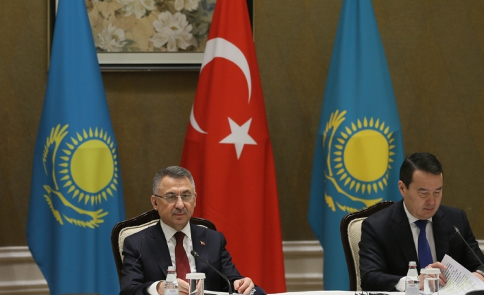 Cumhurbaşkanı Yardımcısı Oktay, Kazakistan Başbakanı İsmailov ile iş birliği koordinasyon toplantısına katıldı