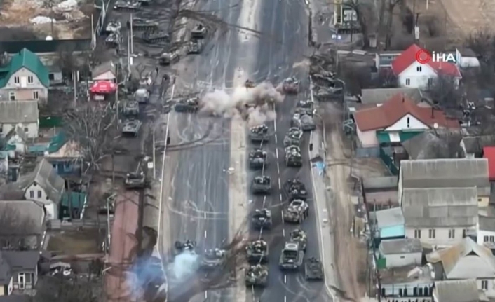 Kiev bölgesinde Rus tankları imha edildi