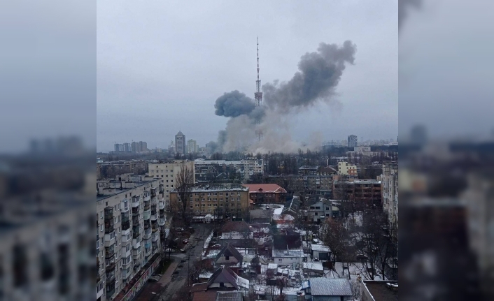 Rusya Kiev’deki televizyon kulesini vurdu: 5 ölü, 5 yaralı