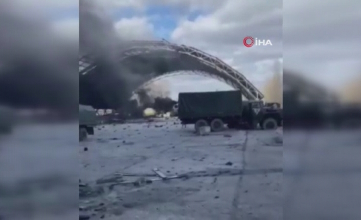 Rusya’nın vurduğu Gostomel Havaalanının görüntüleri ortaya çıktı