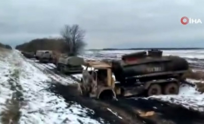 Ukrayna, Rus ordusuna ait yakıt ikmal konvoyunu imha etti
