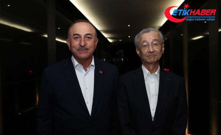 Bakan Çavuşoğlu Türkiye-Japonya İş Konseyi Eşbaşkanı Mitsuoka ile bir araya geldi