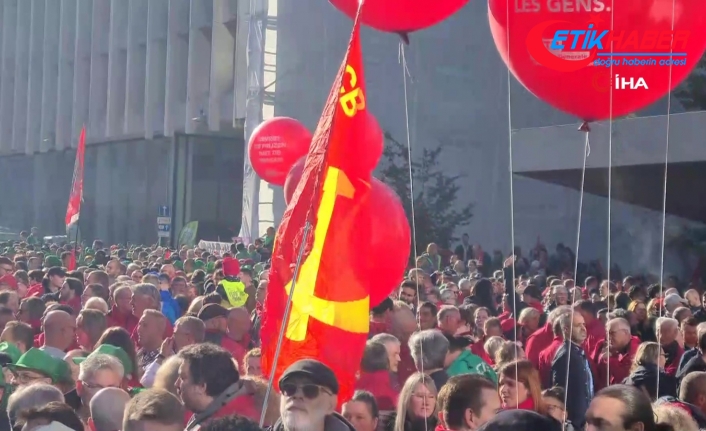 Belçika’da enflasyon ve hayat pahalılığı protesto edildi