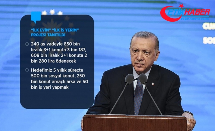 Cumhurbaşkanı Erdoğan, sosyal konut projesini tanıttı: Başvurular yarın başlayacak, temeli yılbaşında atıyoruz