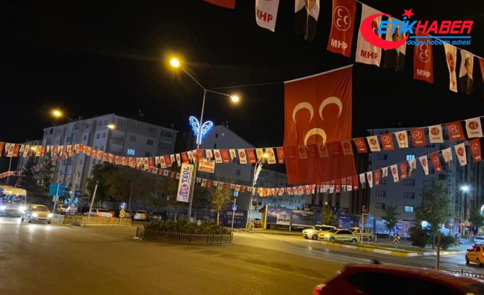 Erzurum, MHP Lideri Bahçeli mitingine hazır