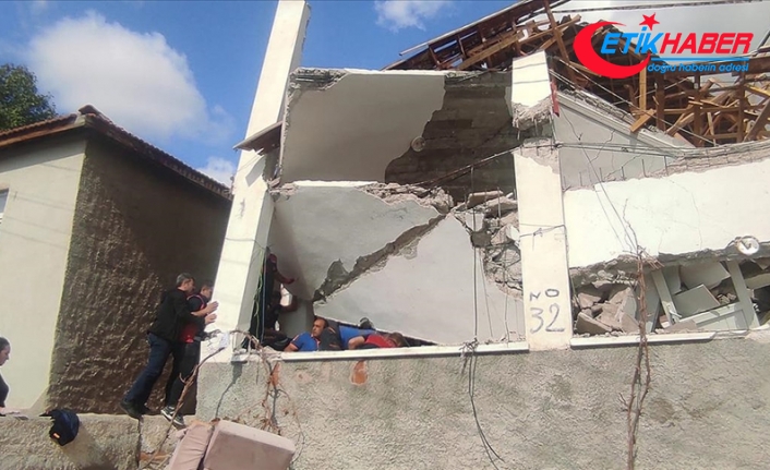 Yozgat'ta doğal gaz patlaması sonucu 2 katlı ev çöktü