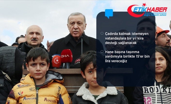 Cumhurbaşkanı Erdoğan: AFAD hesabındaki yardımların her kuruşu deprem bölgesinde harcanıyor