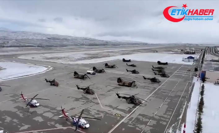 Kara Kuvvetleri, jandarma ve emniyete ait helikopterler deprem bölgesine sevk edildi