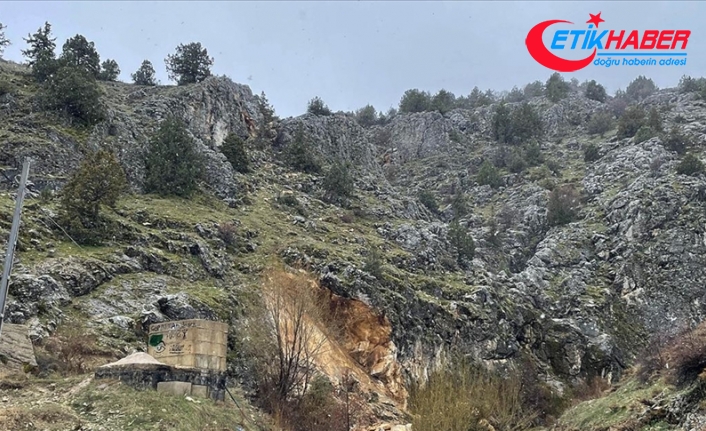 Kahramanmaraş'ta depremler sonrası şelalenin suyu kurudu