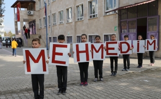 Öğrencilerden Afrin'deki Mehmetçik'e anlamlı destek