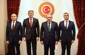 TBMM Başkanı Şentop, Bulgaristan Hak ve Özgürlükler Partisi Lideri Mustafa Karadayı'yı kabul etti