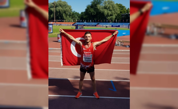 Milli atlet Mert Kahraman'dan Avrupa 20 Yaş Altı Atletizm Şampiyonası'nda gümüş madalya
